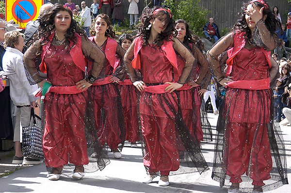 Här framträder en kurdisk dansgrupp. Foto: Jonatan Werring.